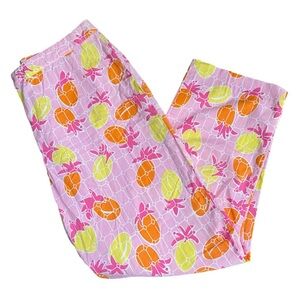 Lilly Pulitzer Liza Capri Bermuda pink Spanish tiles capri pants size 10